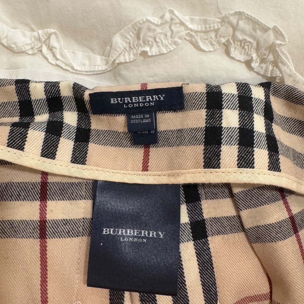 Vintage Burberry London Nova Check Pleated Mini Skirt - Picture 4 of 5